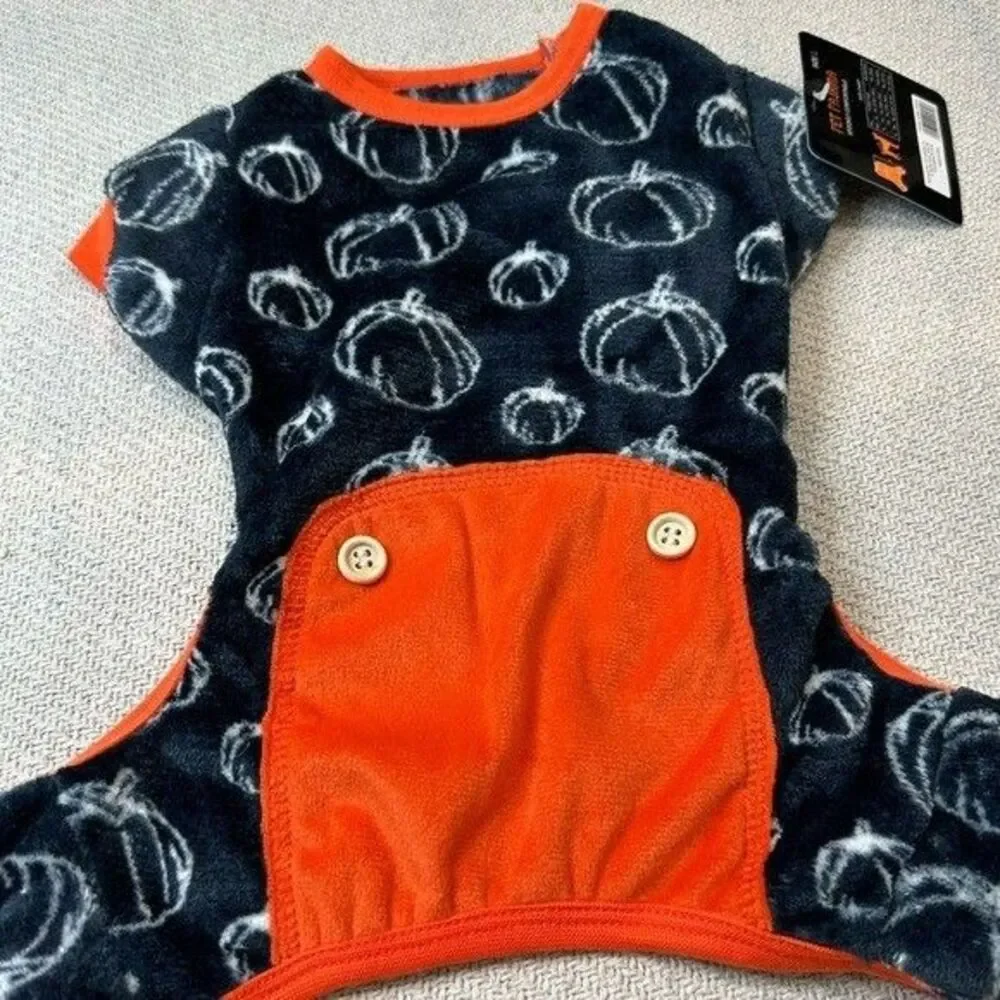 Pumpkin Dog Pajamas NWT Fall Holiday Christmas Gift Puppy Pet Cat Black
